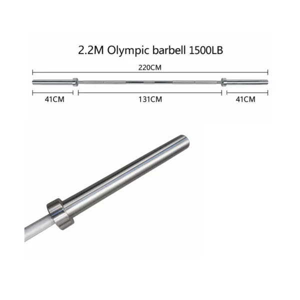 2.2m 1500LB 20KG Olympic Barbel size