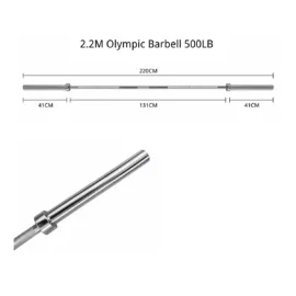 Olympic Barbel 2.2m 500LB 20K Bearing