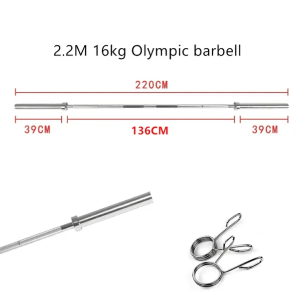 2.2m Olympic Barbell 300lb 15kg