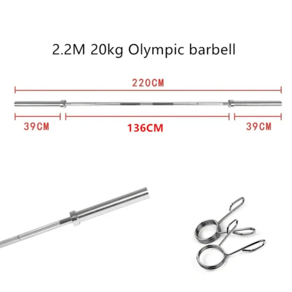 2.2m Olympic Barbell 300lb 20kg