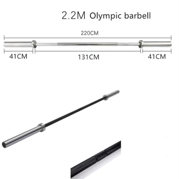 2.2m Olympic Barbell 500lb 20kg