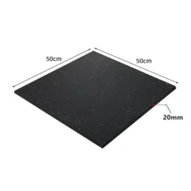 Gym Flooring Rubber Mats 50 x 50cm 20mm - Image 2
