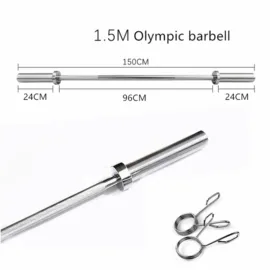 Olympic Barbell|1.5m Silver - Image 1
