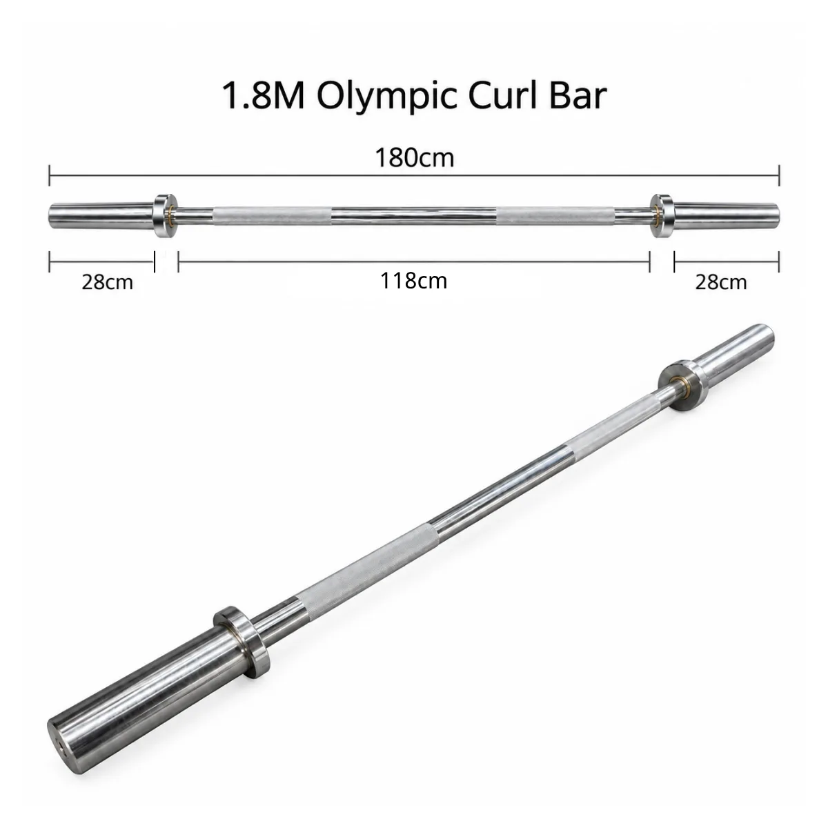1.8m Silver Olympic Bar
