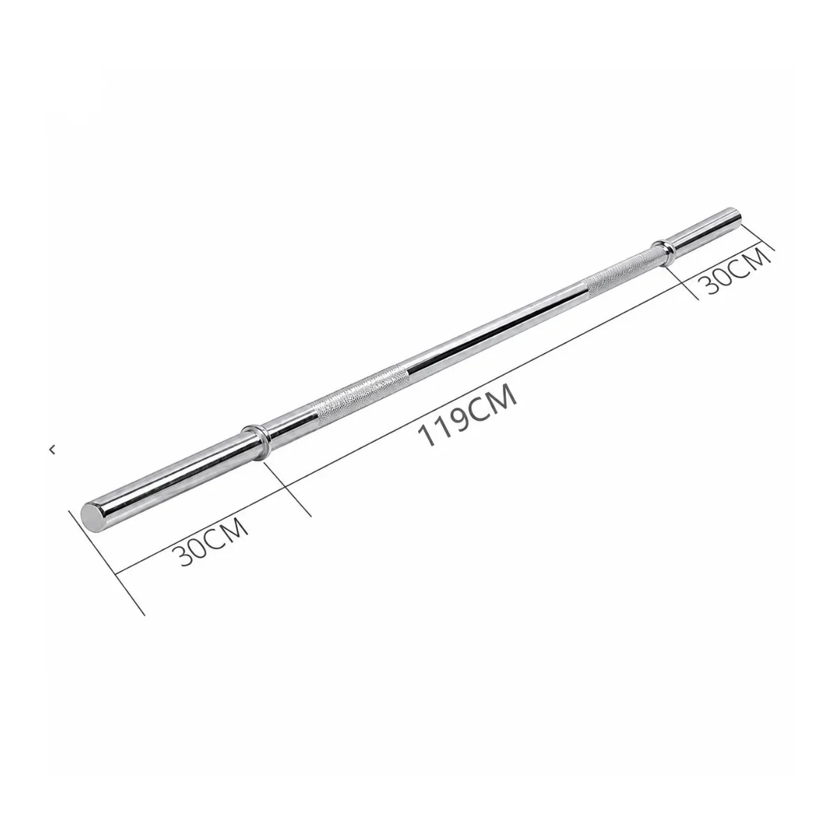 Standard Flat Barbell 1.8m Silver