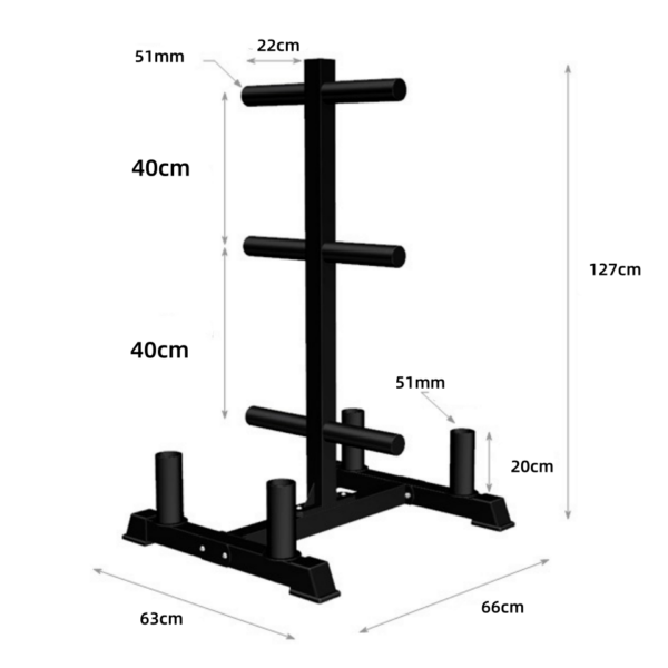 size of the bumper weights tree