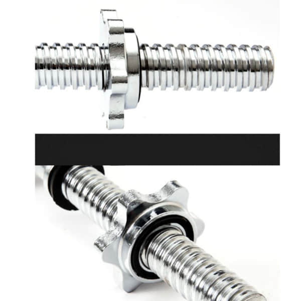 Discover the secure Spring Lock mechanism of our Standard Barbell for worry-free workouts.