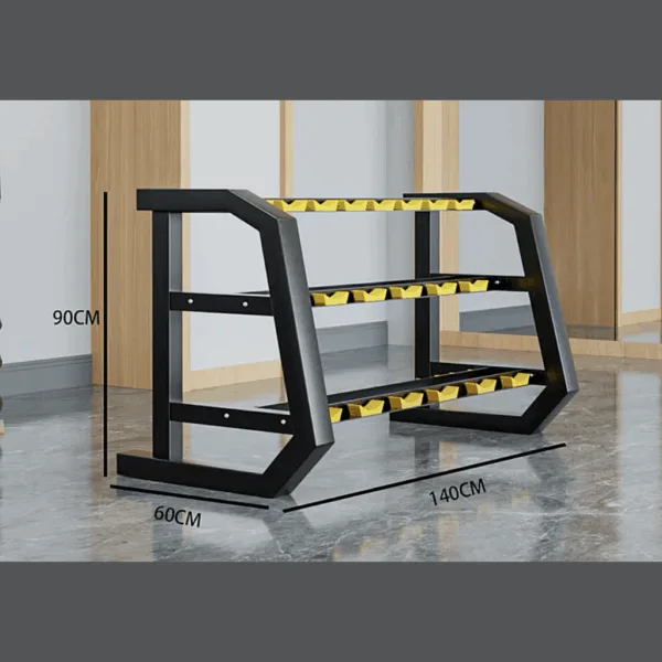 Three Tier 10 Pair Dumbbell Rack