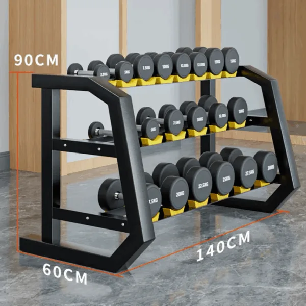 Three Tier 10 Pair Dumbbell Rack