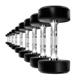 Round Rubber Dumbbells 32.5KG to 60KG - Image 4