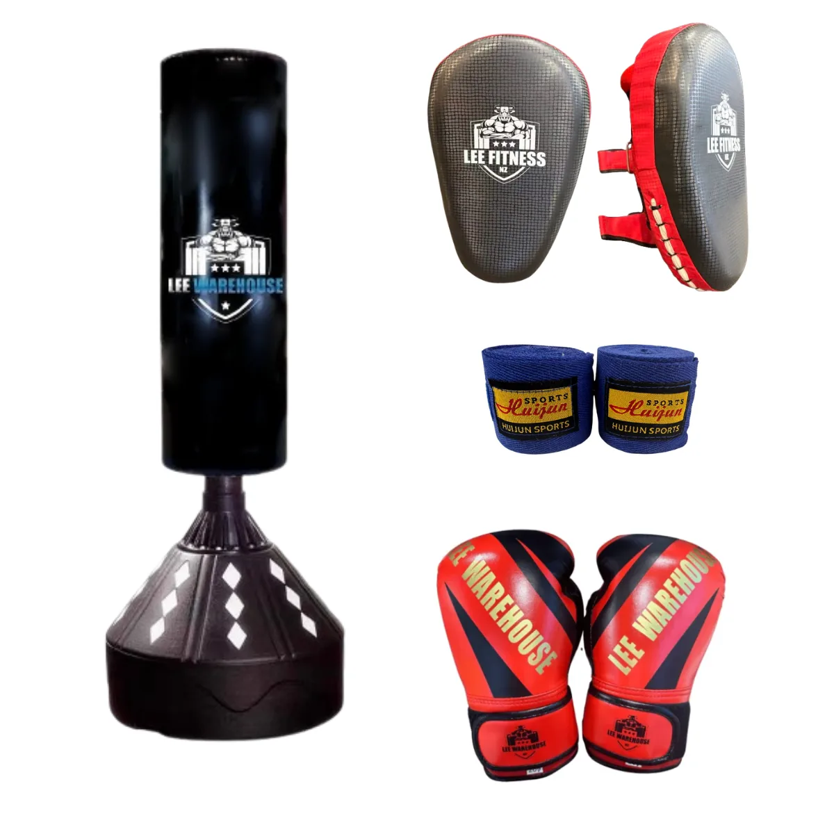 Boxing Guard Block Free-Standing Punching Bag Combo