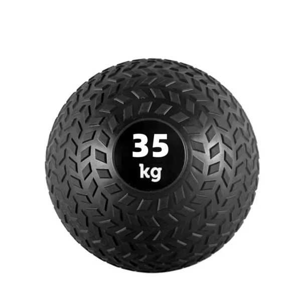 A 35kg slam ball with a tire design.