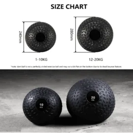 Close-up details of a slam ball.