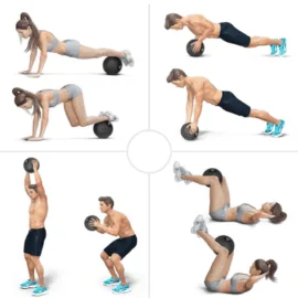 Image showing someone training with a slam ball.