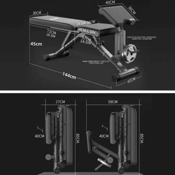 weight bench size