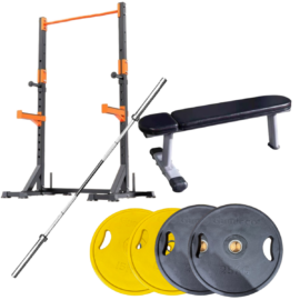 Squat Rack with Barbell Set