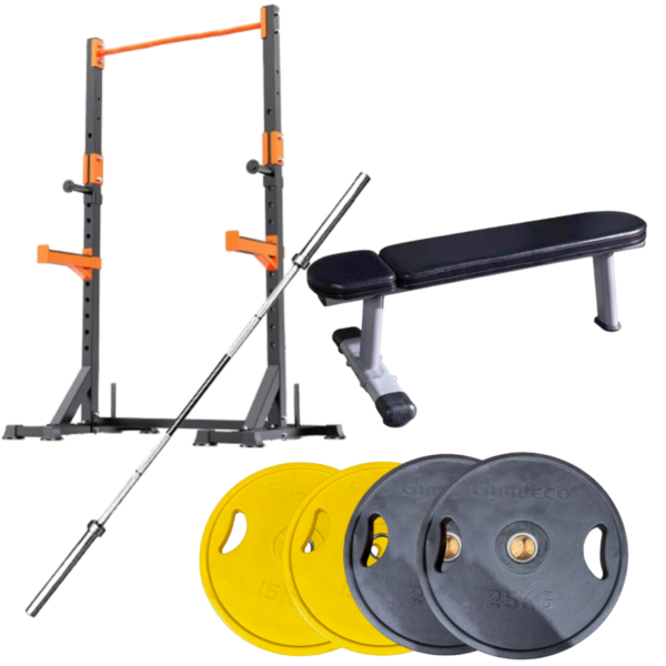 Squat Rack with Barbell Set