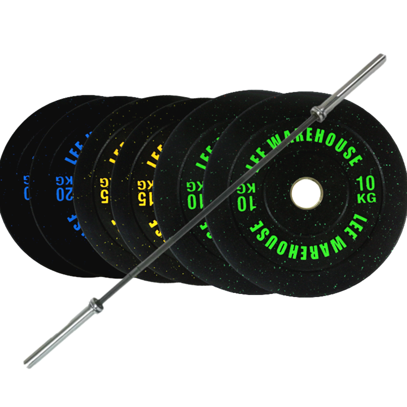 bumper weights with 20kg barbell