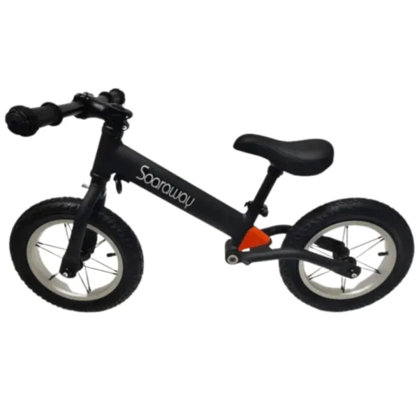 bike-removebg-preview Soaraway kids balance bike in black with adjustable seat and lightweight frame.