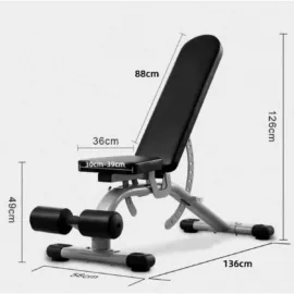 size of the workout bench