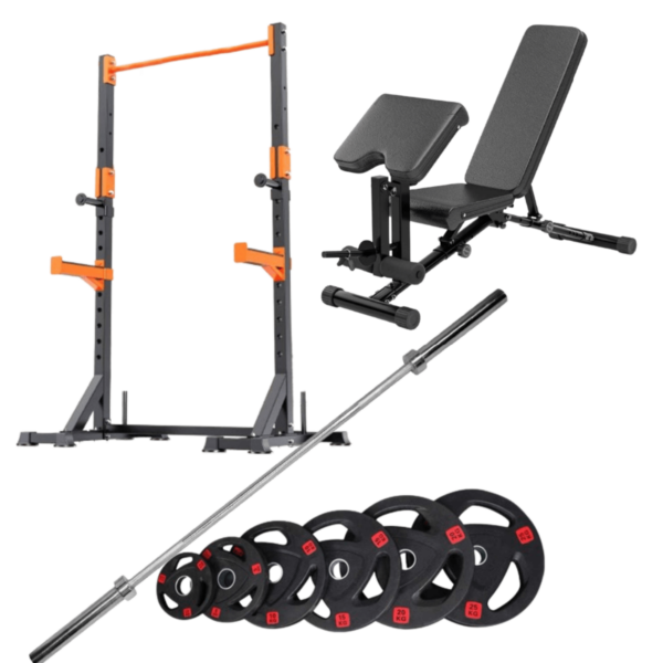 squat rack with barbell set