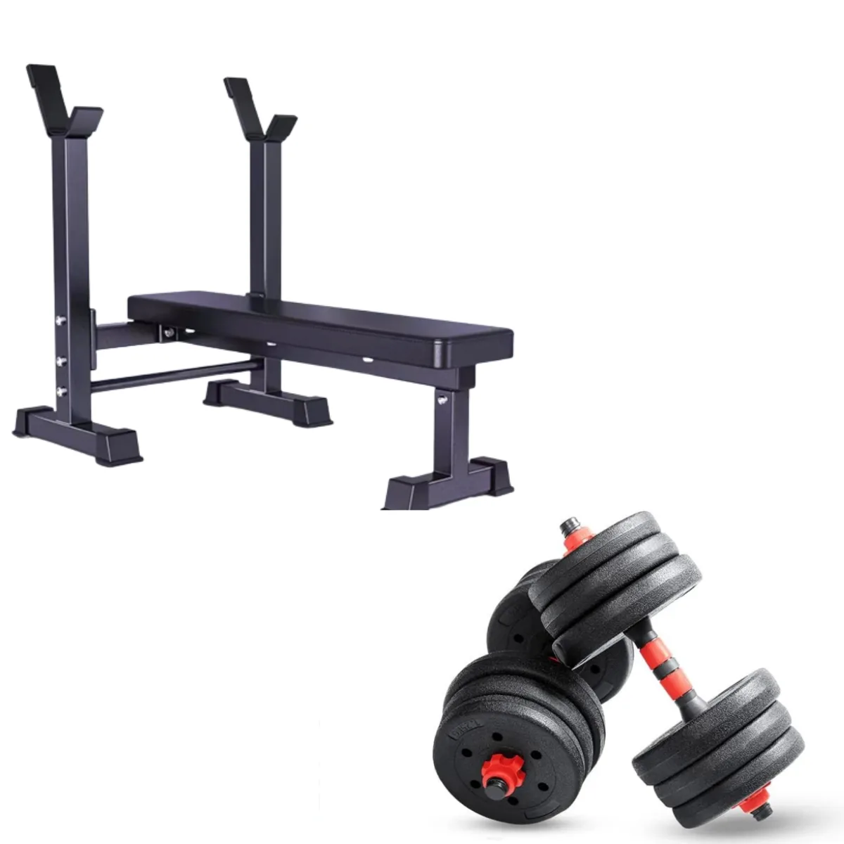 Home Gym Package Bench with Adjustable Dumbbell