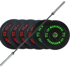 bumper weights with 20kg barbell