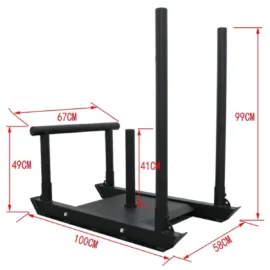 size of comemrcial power sled