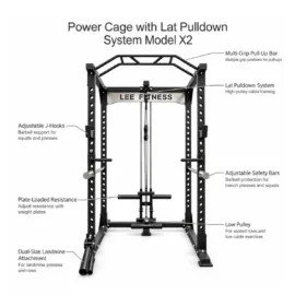Power Cage with Lat Pulldown System Model X2_03