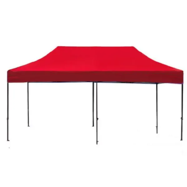 gazebo with red canopy