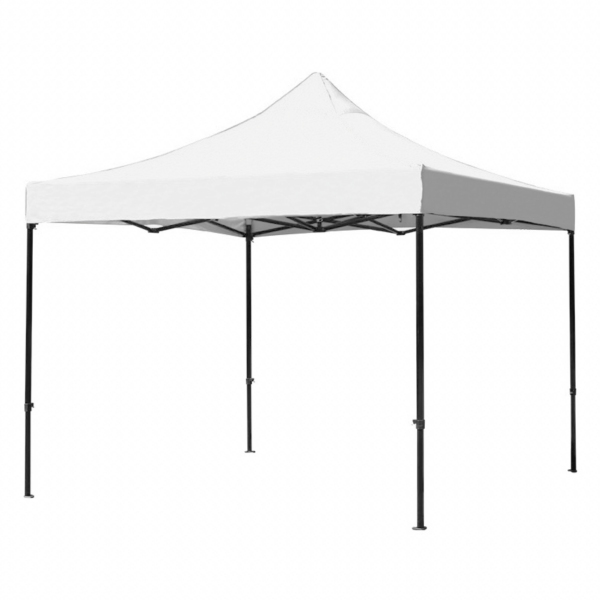 black frame withWhite canopy gazebo