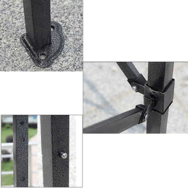 balck metal frame details