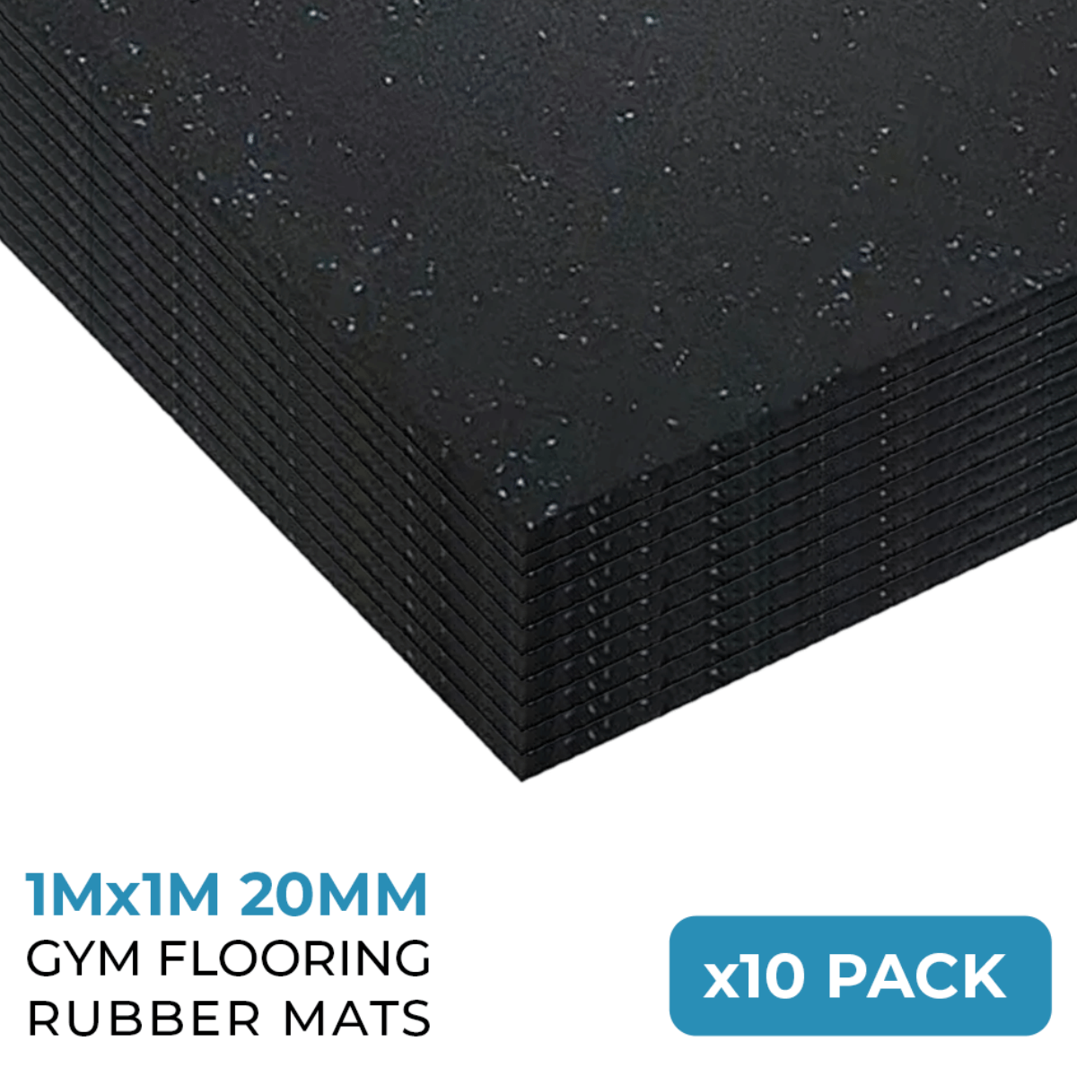 10 Pcs x 20mm Commercial Gym Mats 1m x 1m