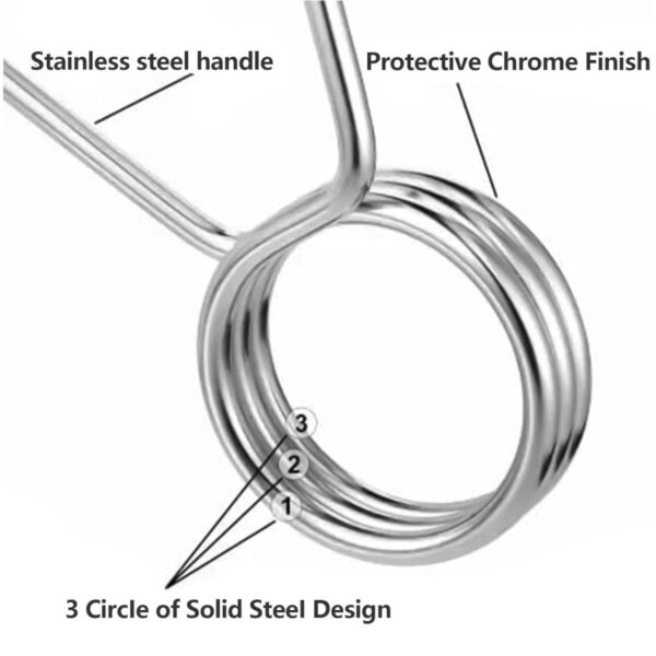 detials design of barbell clips