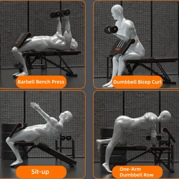 Multi-Function Adjustable Workout Bench | Foldable Bench | Preacher Curl Pad - Image 7