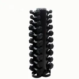 10 pairs hex dumbbells rack