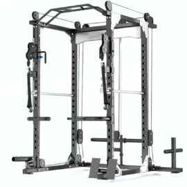 Commercial | Power Cage with 240KG Barbell Weights Set and Adjustable Bench - Image 3