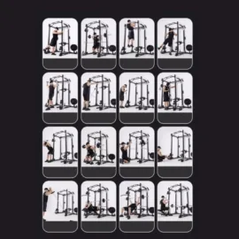 Commercial | Power Cage with 240KG Barbell Weights Set and Adjustable Bench - Image 4