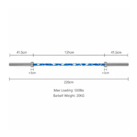 Olympic Barbell Blue Camouflages 2