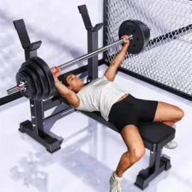 Flat Weight Bench With Rack | 70KG Weight Plates Package - Image 4