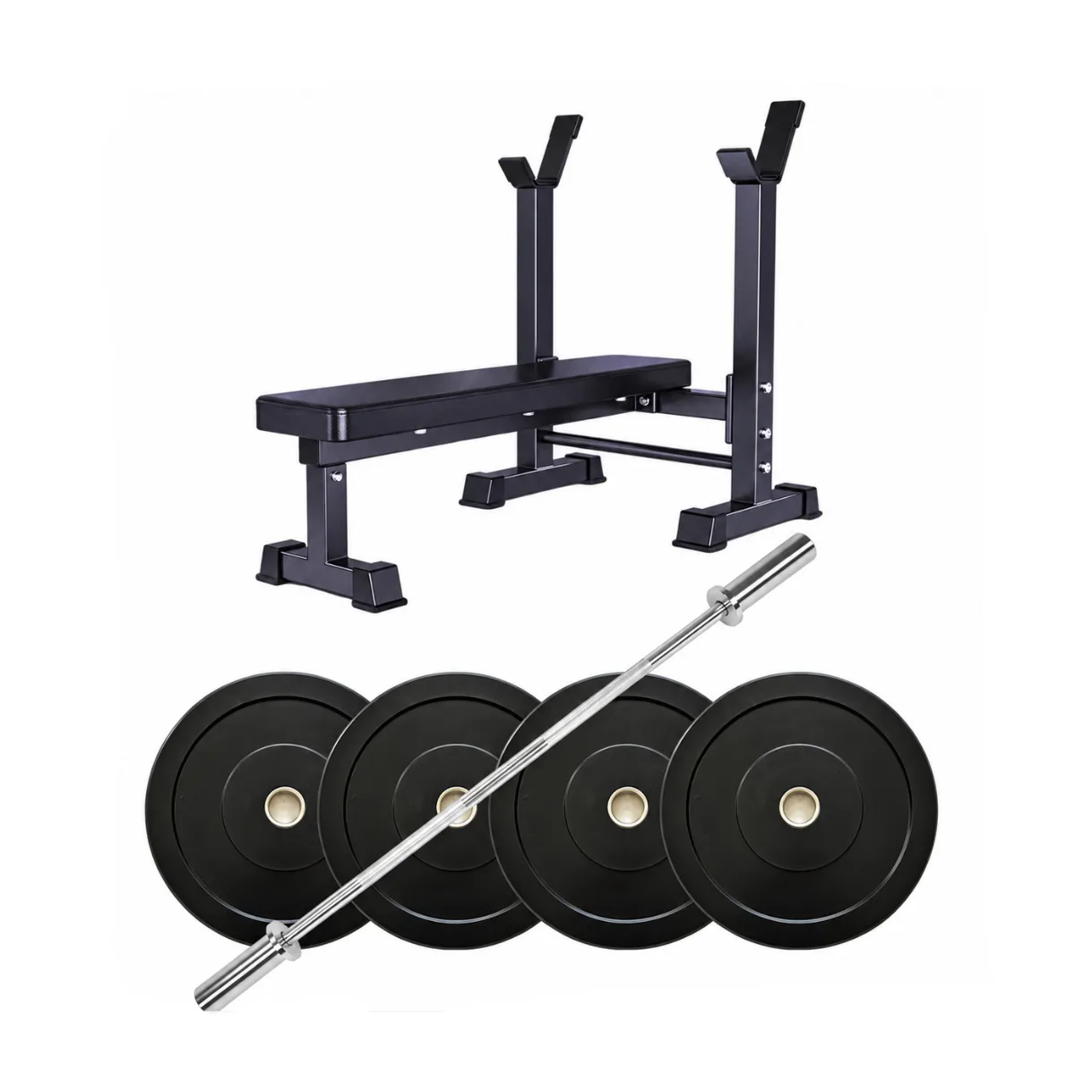 Bench With Rack 60KG Weight Plates Package