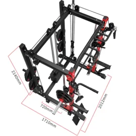 Smith Machine K1 Package 04 |100KG Plates & 500lb Barbell & Adjustable Bench & Gym Mats - Image 5