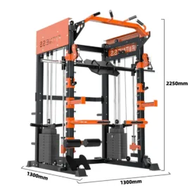 Smith Machine Z4 Package |100KG Weight Plates with 500lb Barbell & Adjustable Bench & Commercial Gym Mats - Image 3
