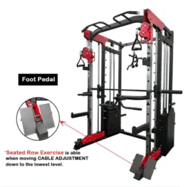 Smith Machine J006 Package | with 100KG Weights & Bench & Protective Flooring Mats - Image 3