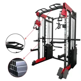 Smith Machine J006 Package | with 100KG Weights & Bench & Protective Flooring Mats - Image 6