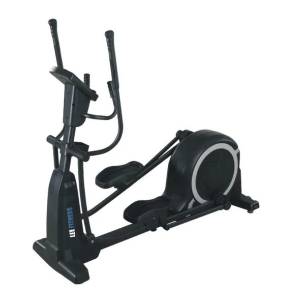 Elliptical trainer with smooth stride motion for cardio and full-body workouts.