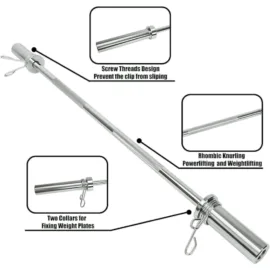 Olympic Barbell｜2.2m 500LB 20KG Silver - Image 3