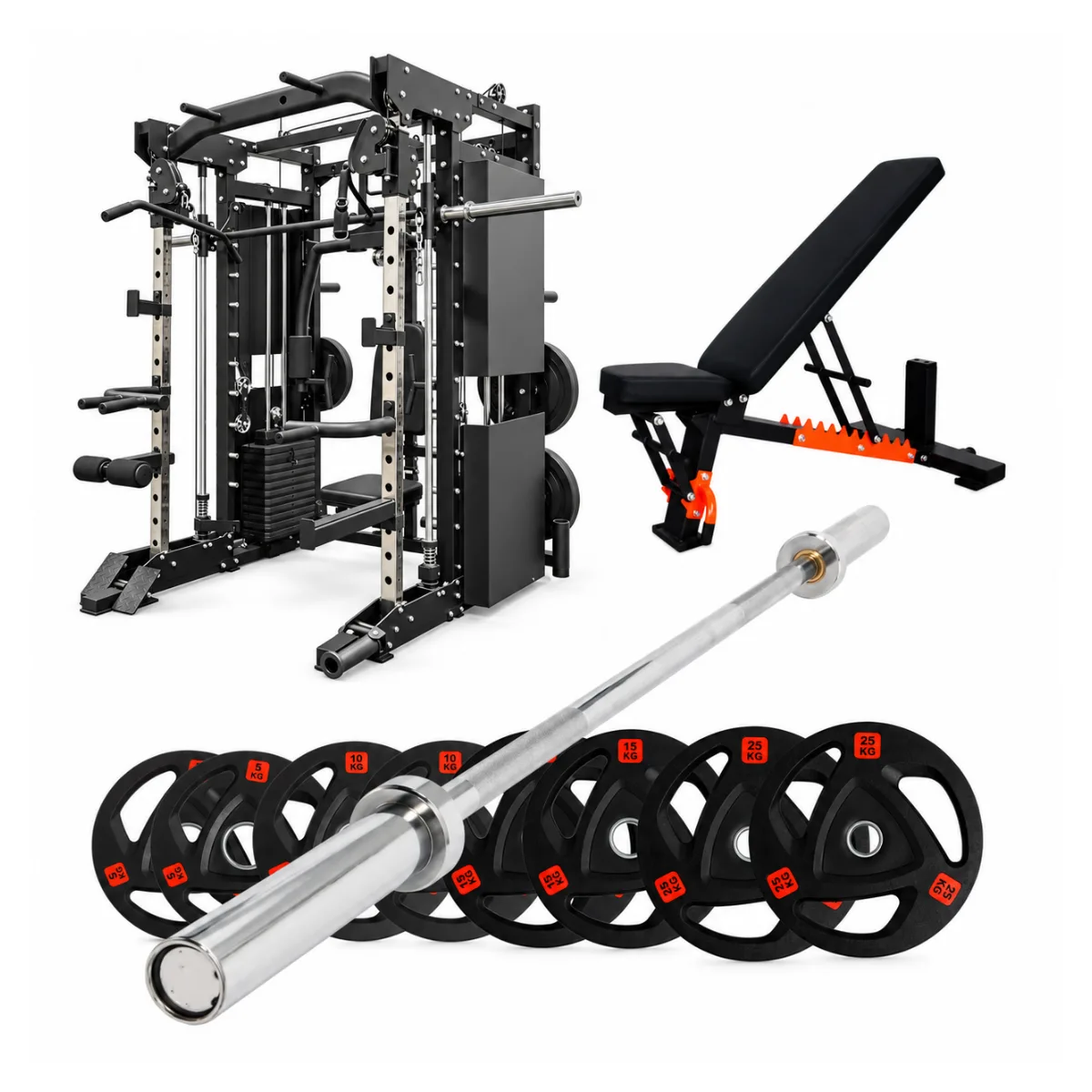 Smith Machine Model K9 Package with Heavy Duty Bench