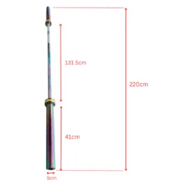 Rainbow Barbell | 2.2m 1500LB 20KG | Bearing - Image 5