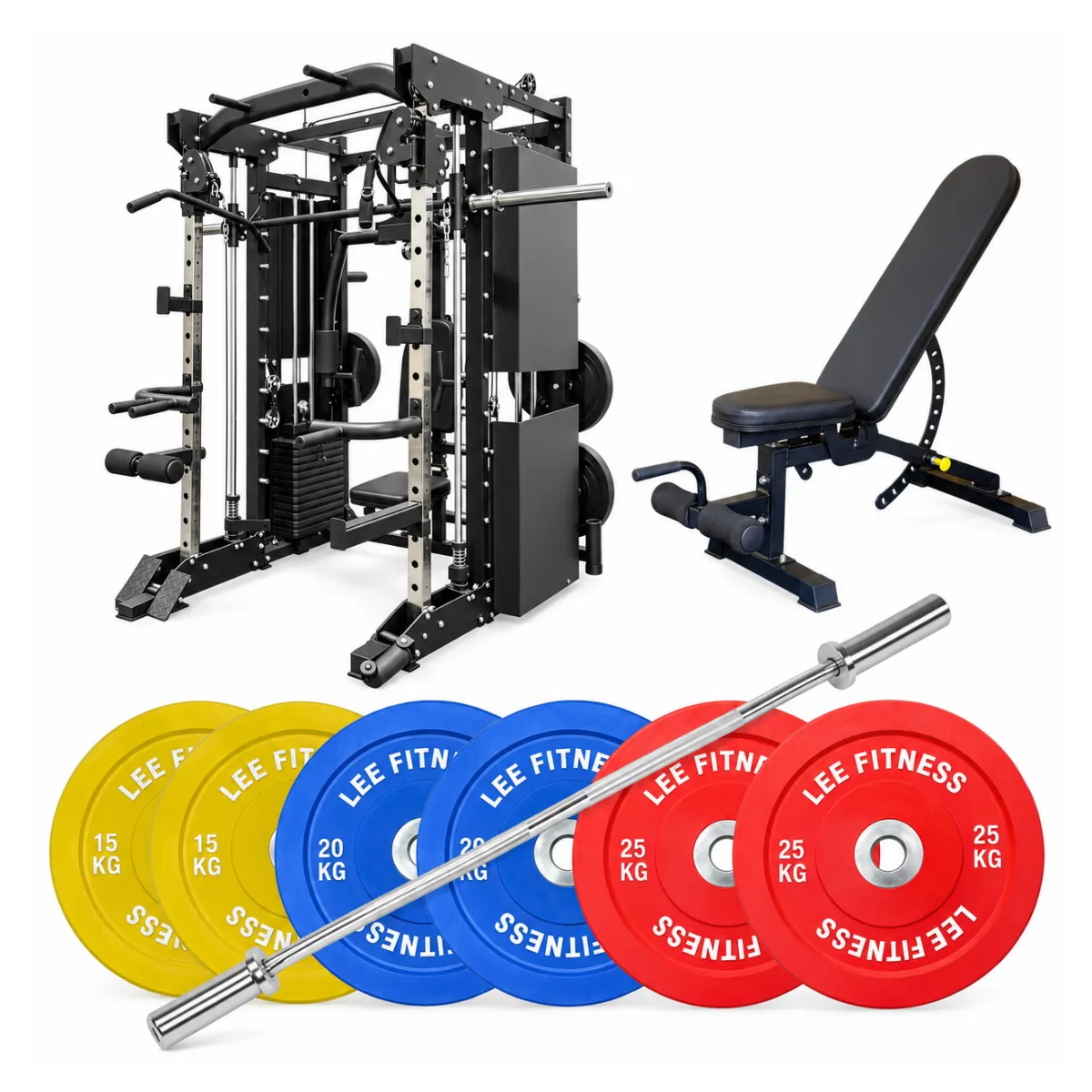 Smith Machine K9 Package 04 120KG Plates 500LB barbell Adjustable Bench00